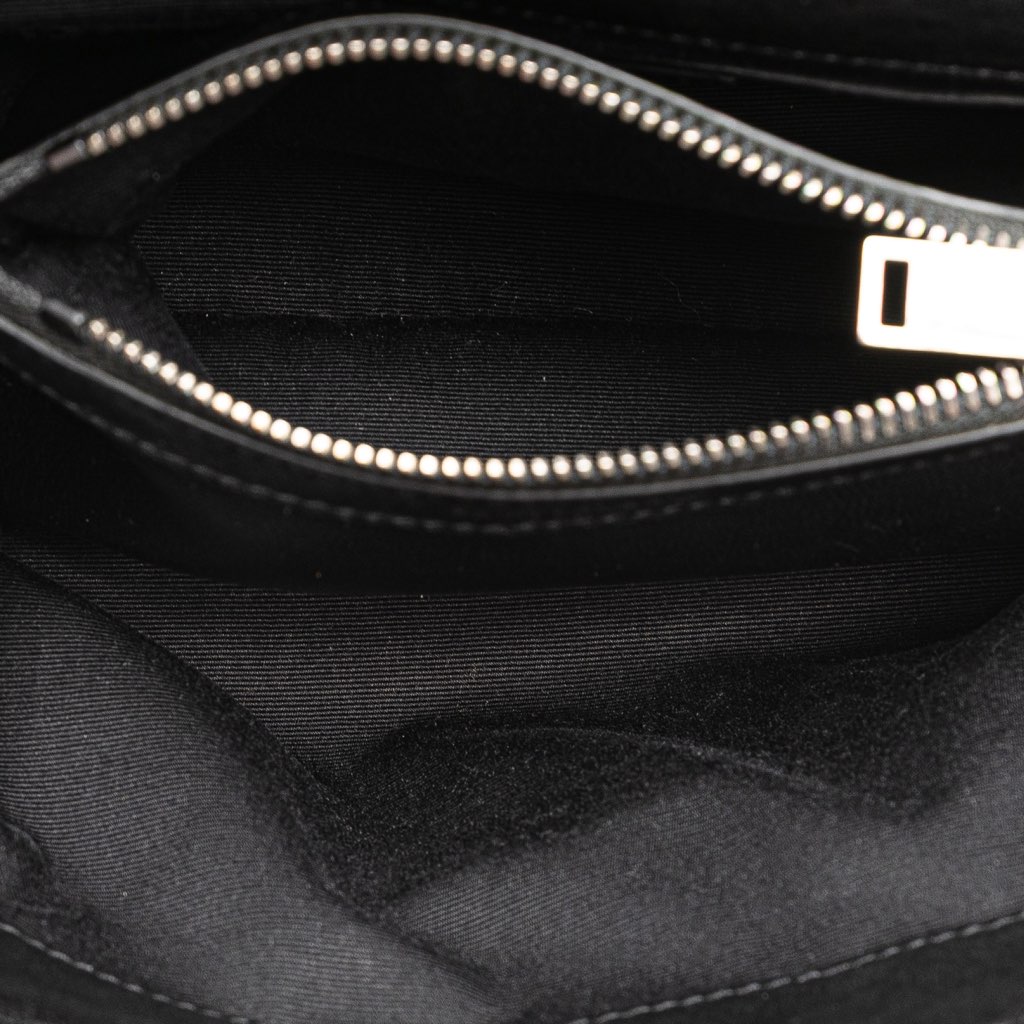 Saint Laurent Medium Quilted Chevron Sheepskin College Satchel - 4