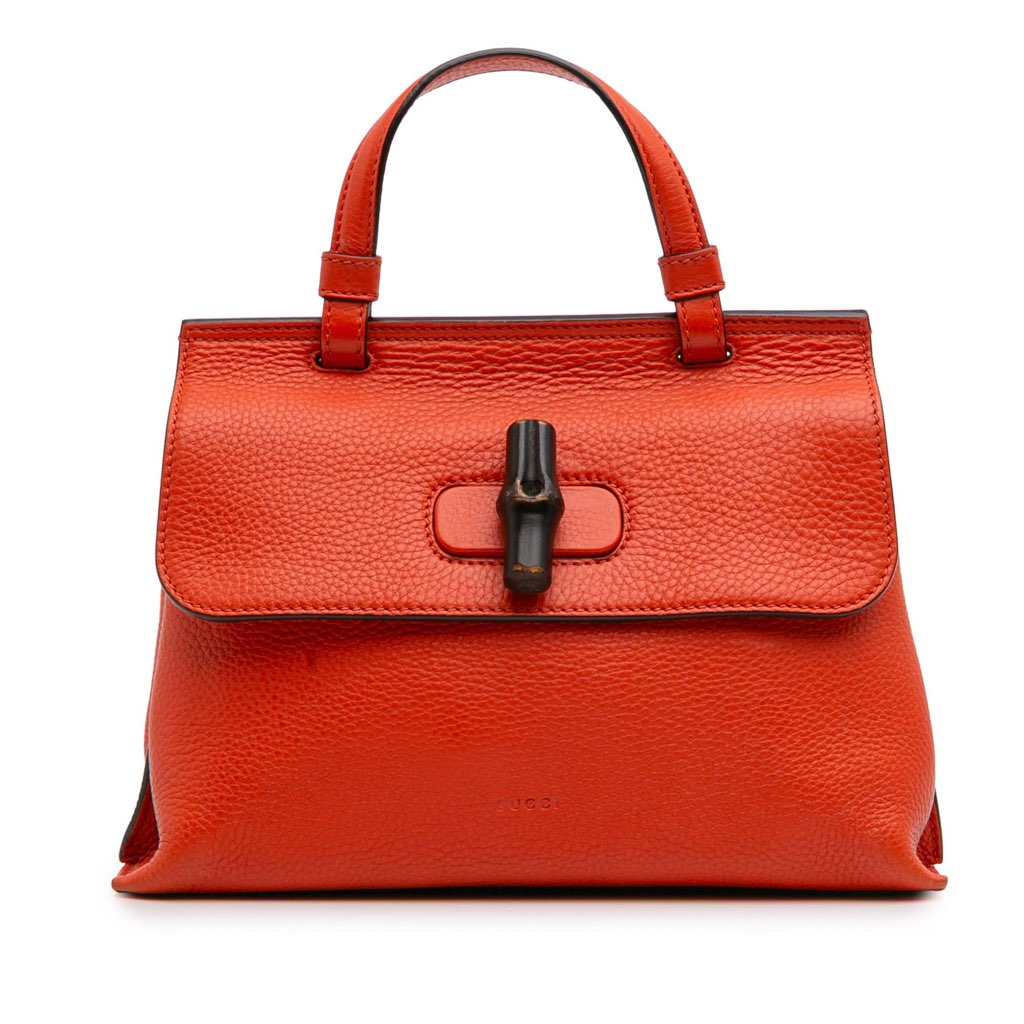 Gucci Small Leather Bamboo Daily Satchel