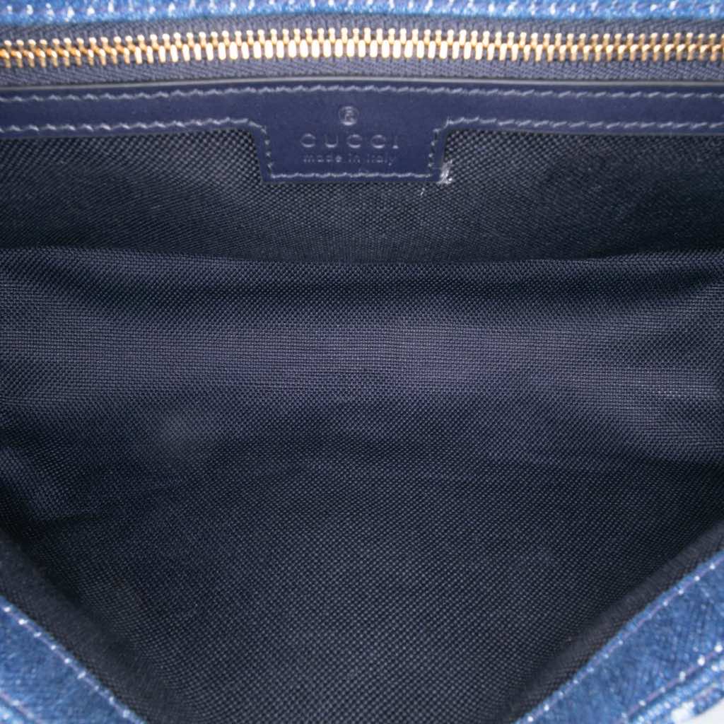 Gucci Small GG Marmont Matelasse Denim Flap Crossbody - 4