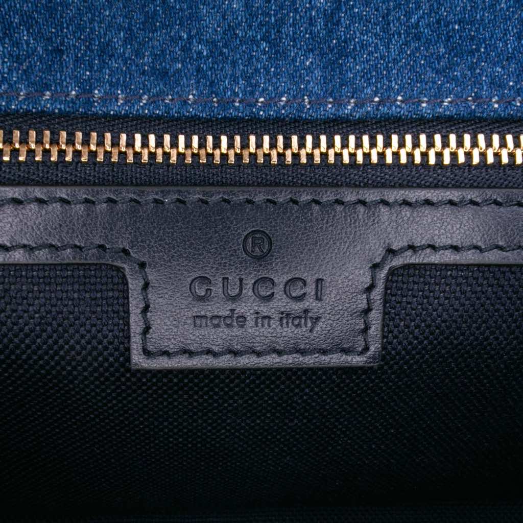 Gucci Small GG Marmont Matelasse Denim Flap Crossbody - 5