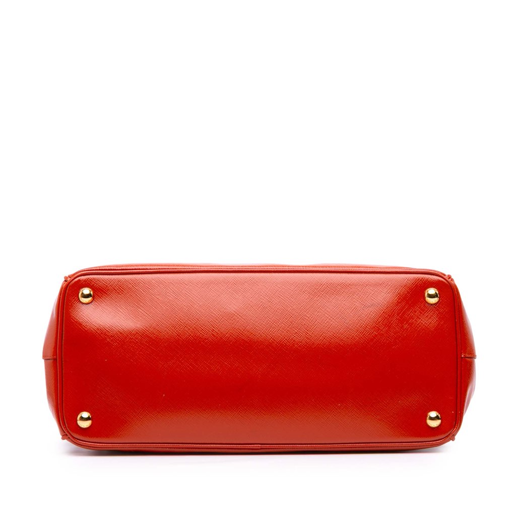 Prada Medium Saffiano Vernice Galleria Double Zip Satchel - Image 6