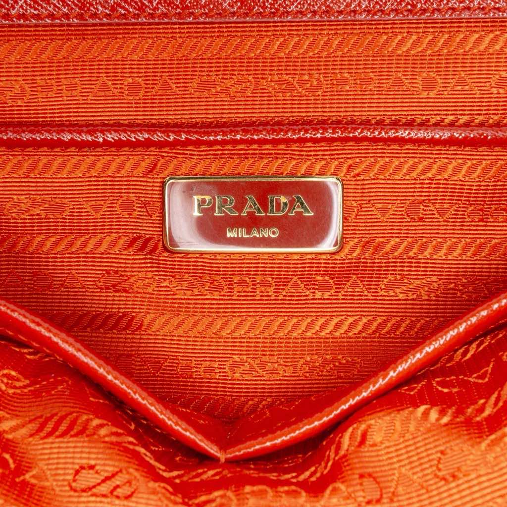 Prada Medium Saffiano Vernice Galleria Double Zip Satchel - Side view