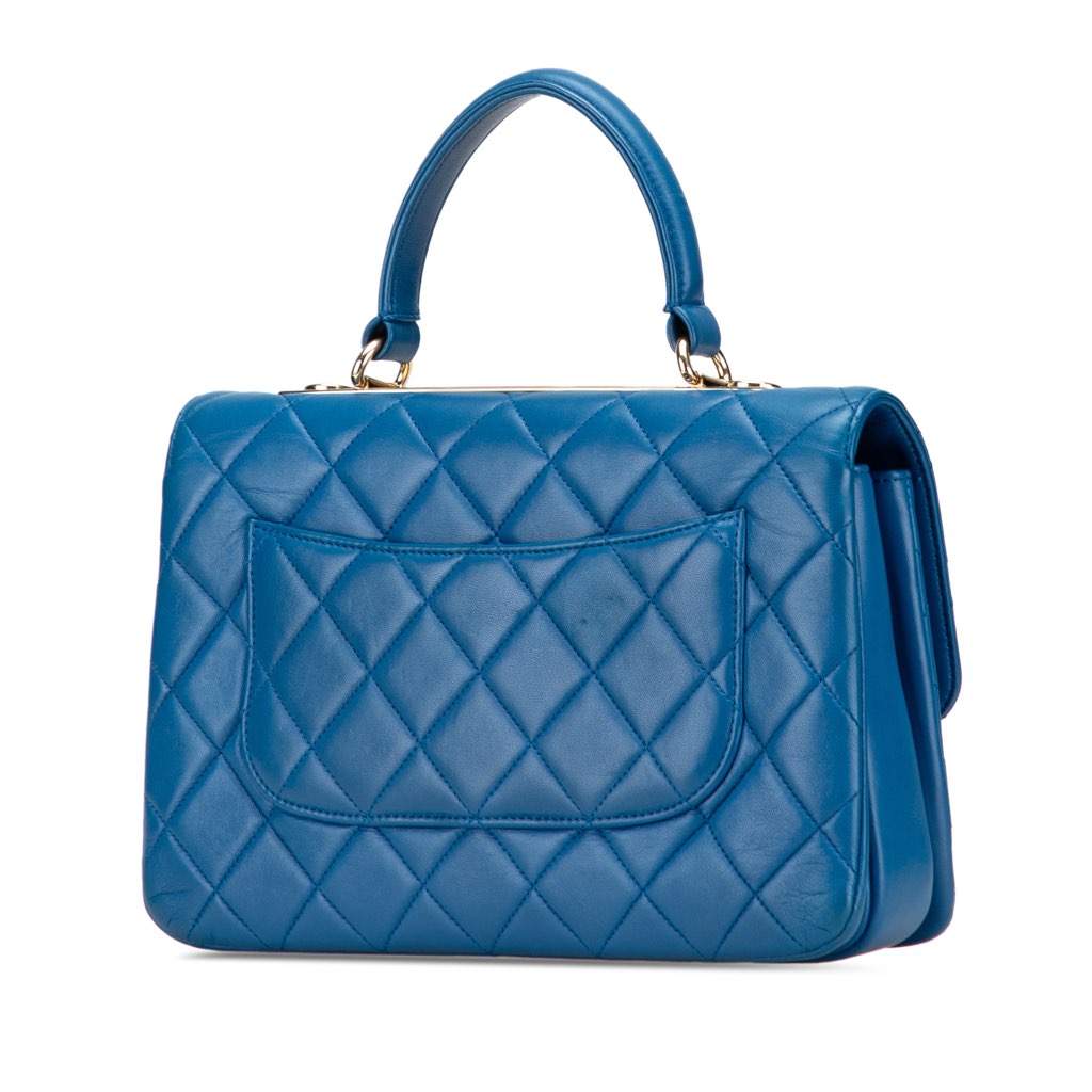 Chanel Medium Lambskin Trendy CC Top Handle Bag - Back view