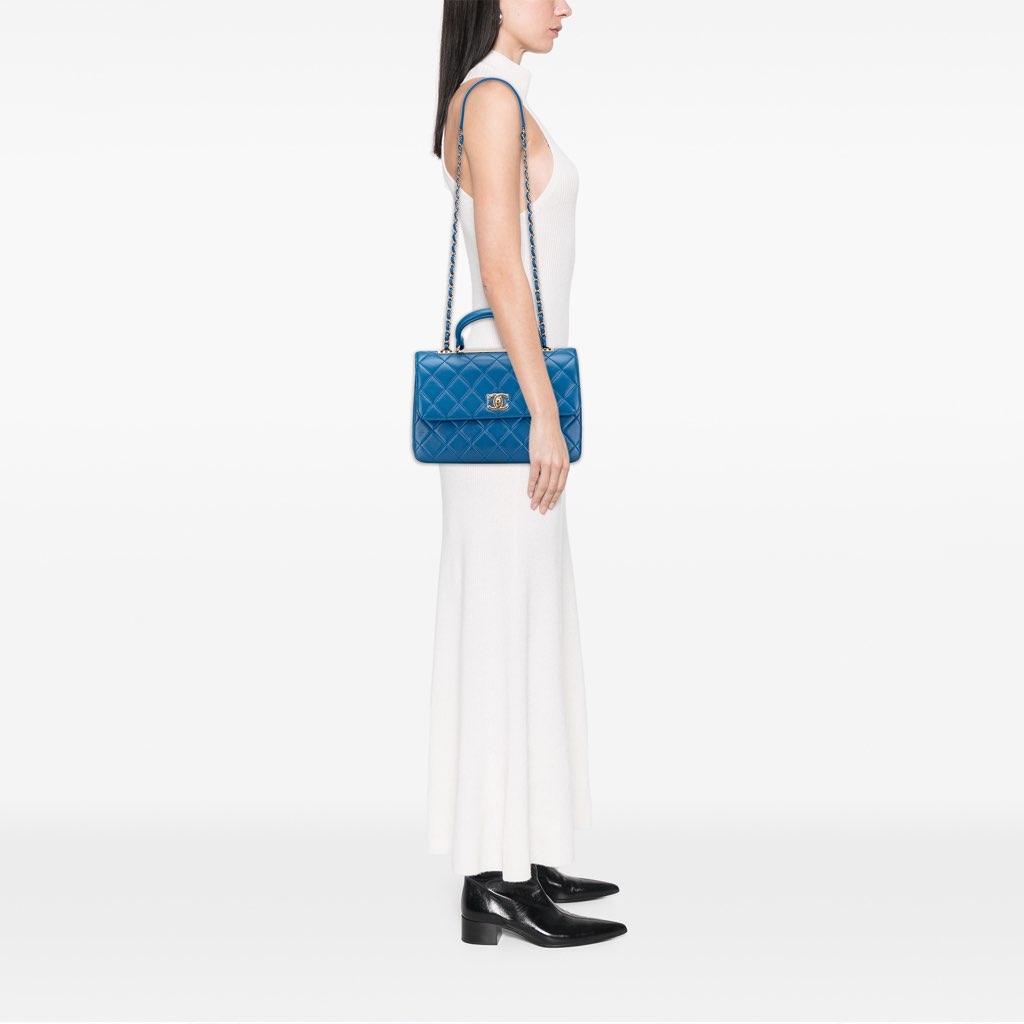 Chanel Medium Lambskin Trendy CC Top Handle Bag - Image 12