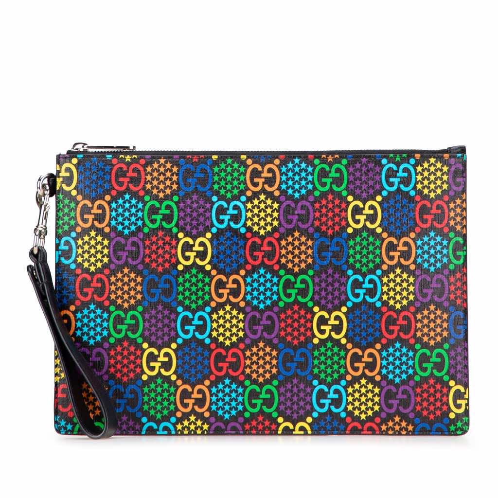 Gucci GG Supreme Psychedelic Zip Clutch