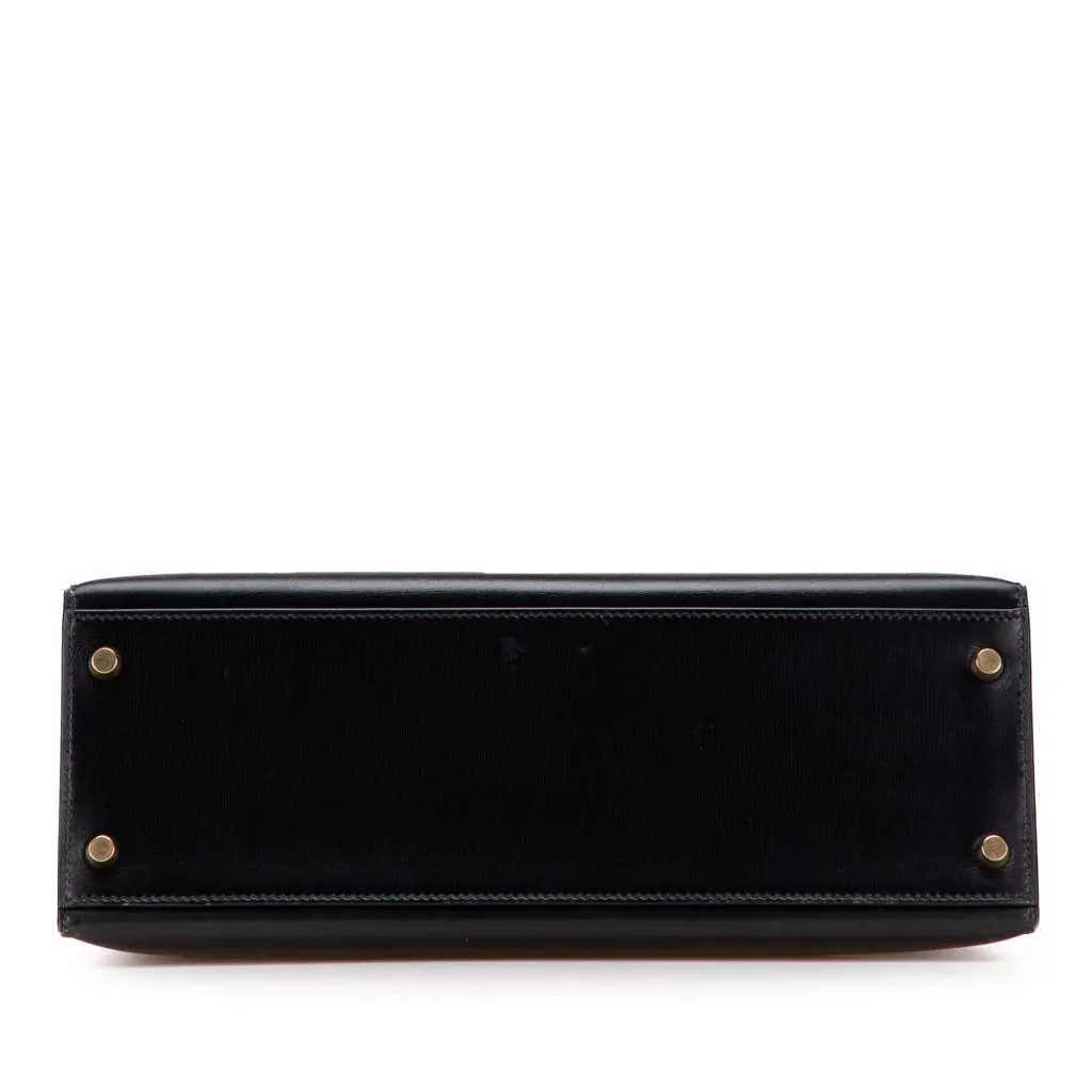 Hermès Box Calf Kelly II Sellier 32 Black Leather Good - Inside View