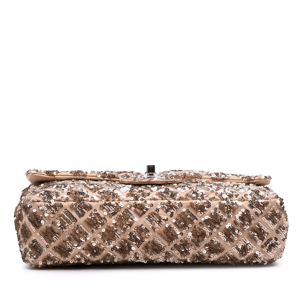 Chanel Medium CC Quilted Lambskin Sequin Single Flap - Image 6