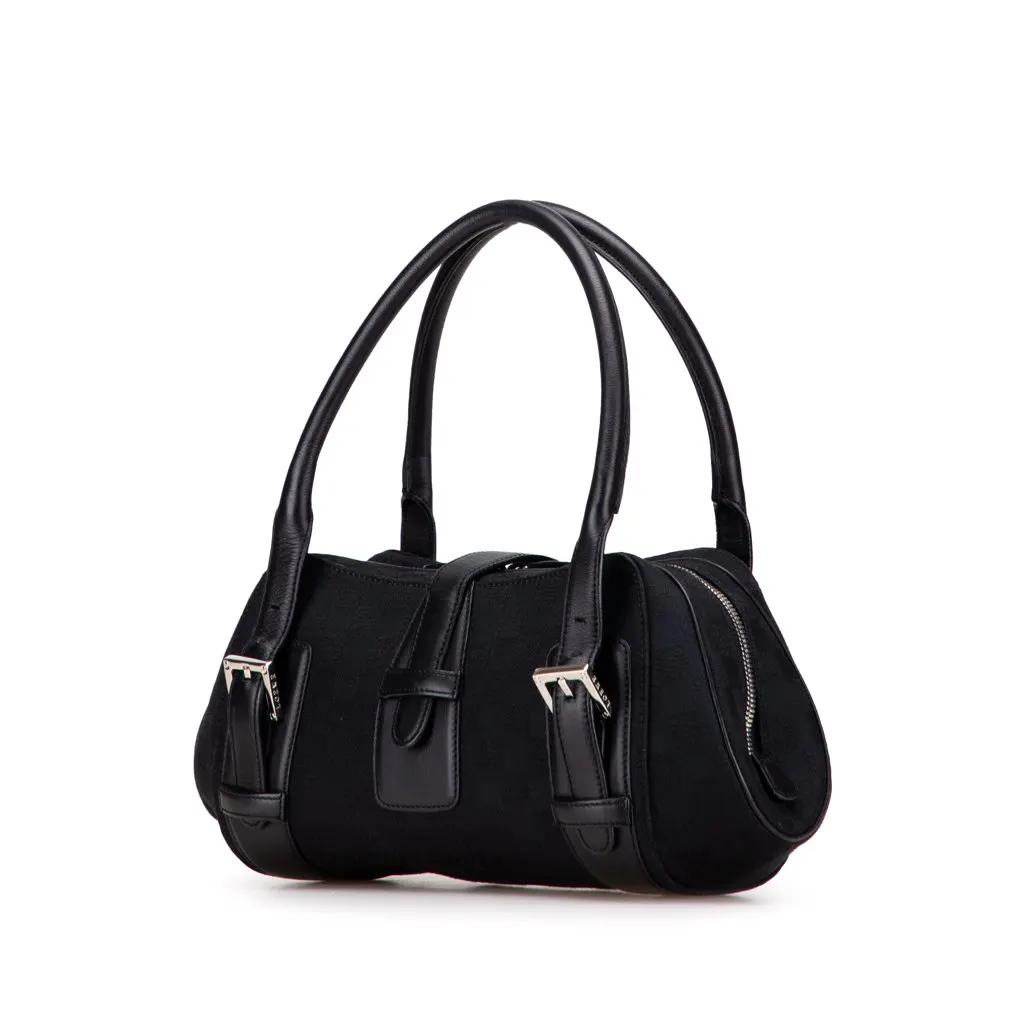 Loewe Anagram Canvas Senda Handbag Black Canvas Good - Back View