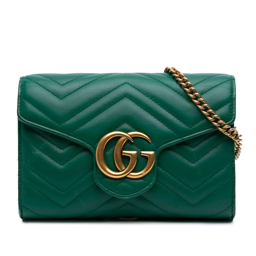 Gucci GG Marmont Matelasse Leather Wallet On Chain