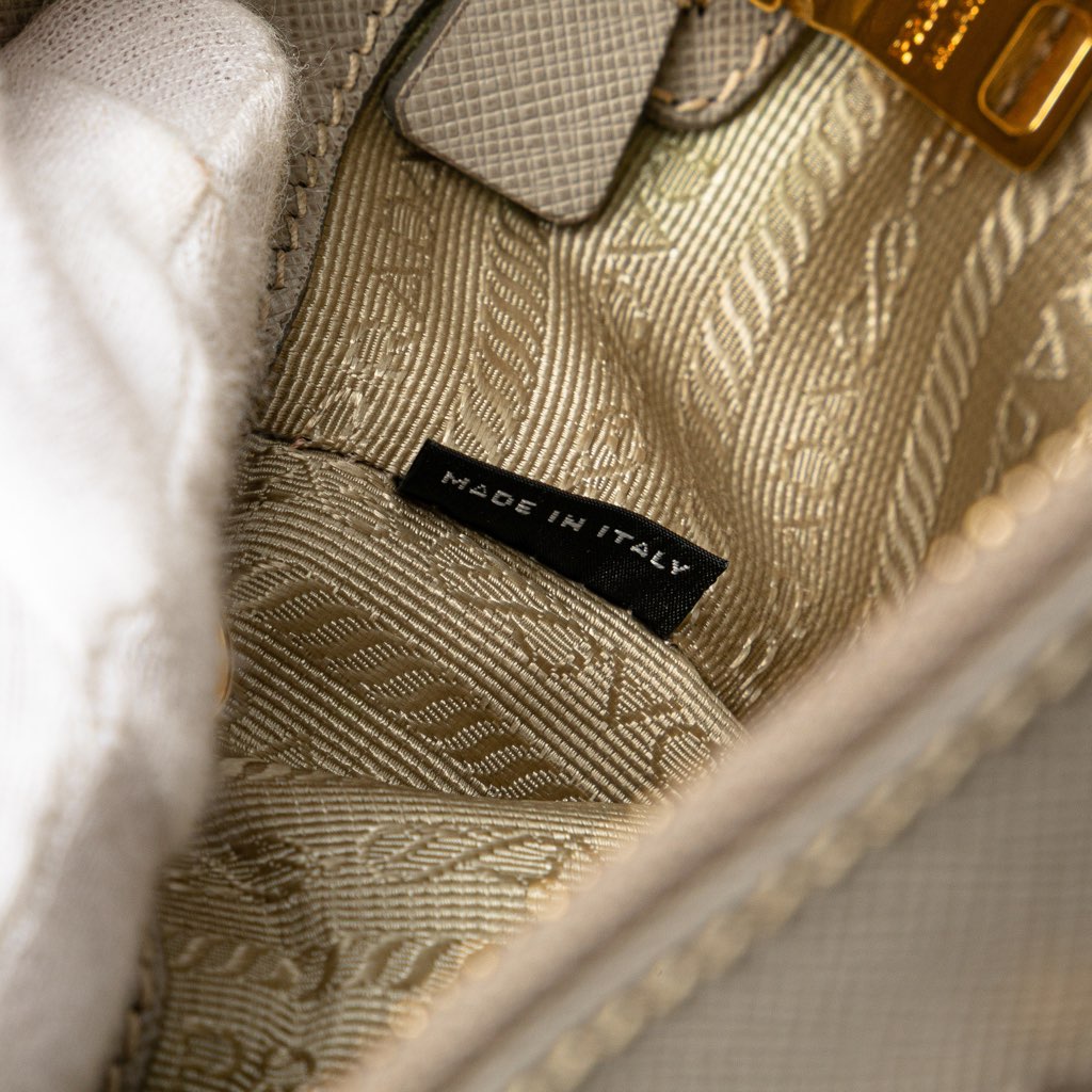 Prada Medium Saffiano Lux Galleria Double Zip Satchel - Detail 2