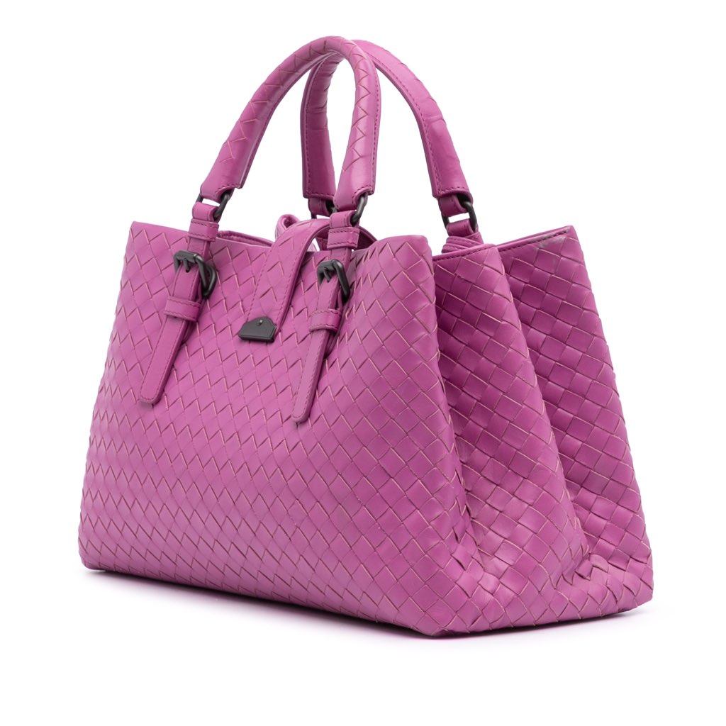 Bottega Veneta Small Nappa Intrecciato Roma Satchel - Back view