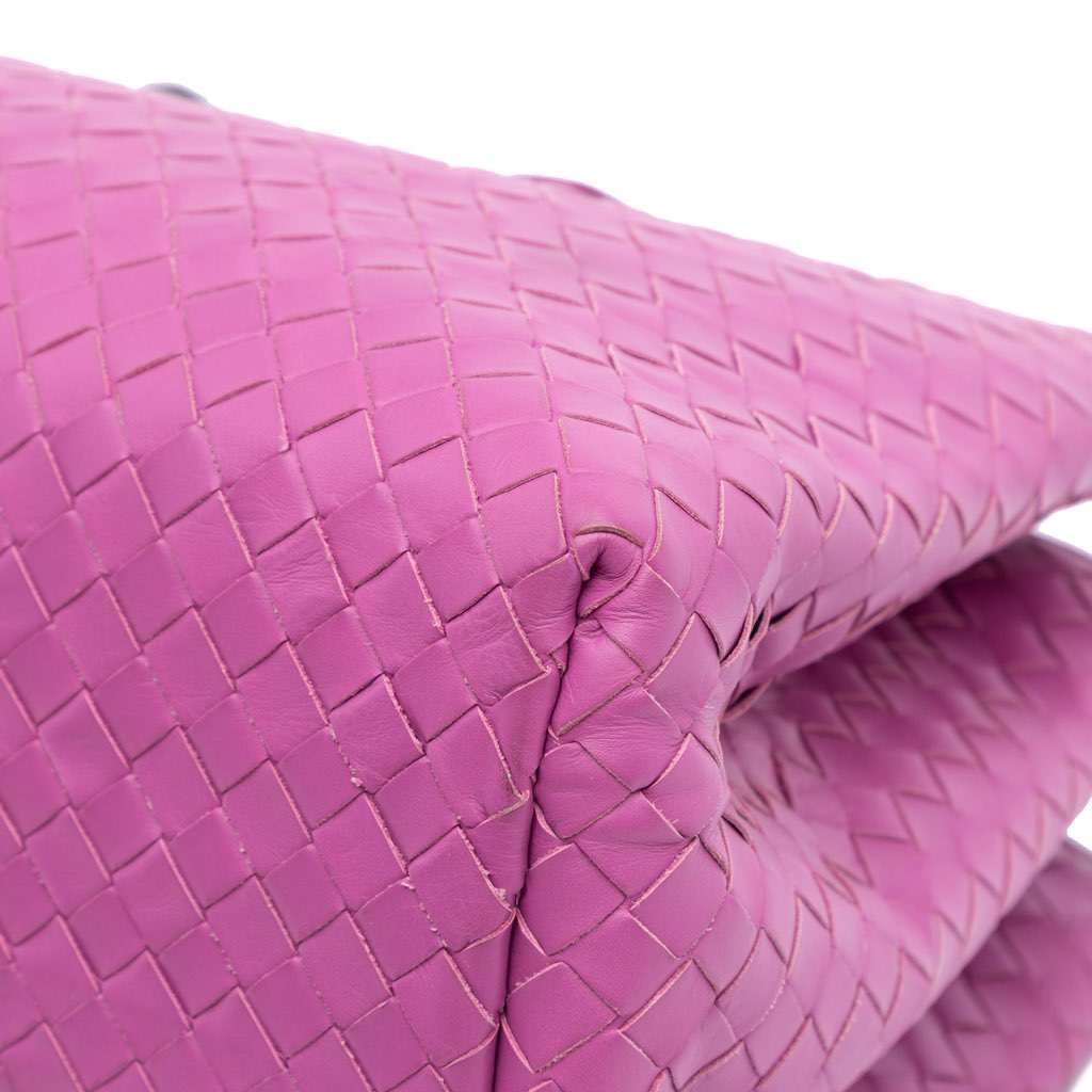 Bottega Veneta Small Nappa Intrecciato Roma Satchel - Image 12