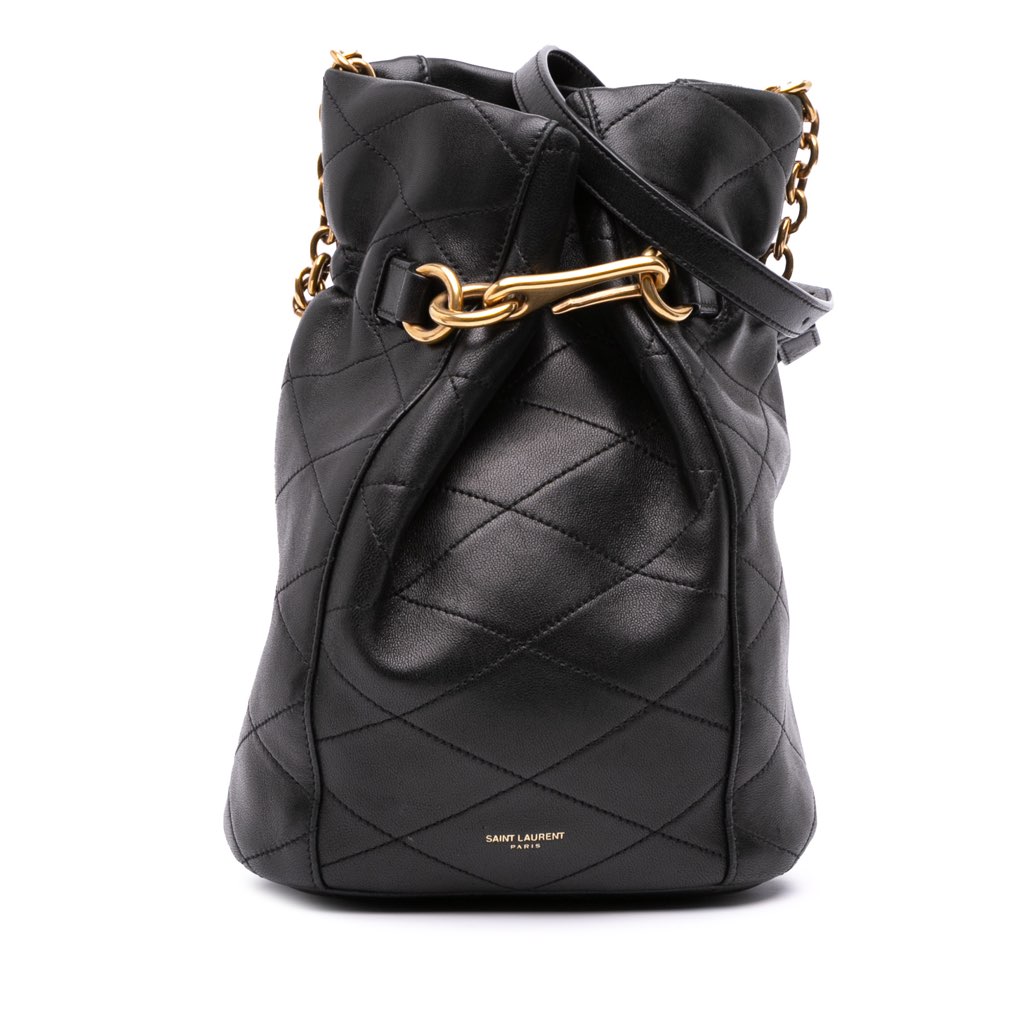 Saint Laurent Lambskin Le Maillon Hook Bucket Bag
