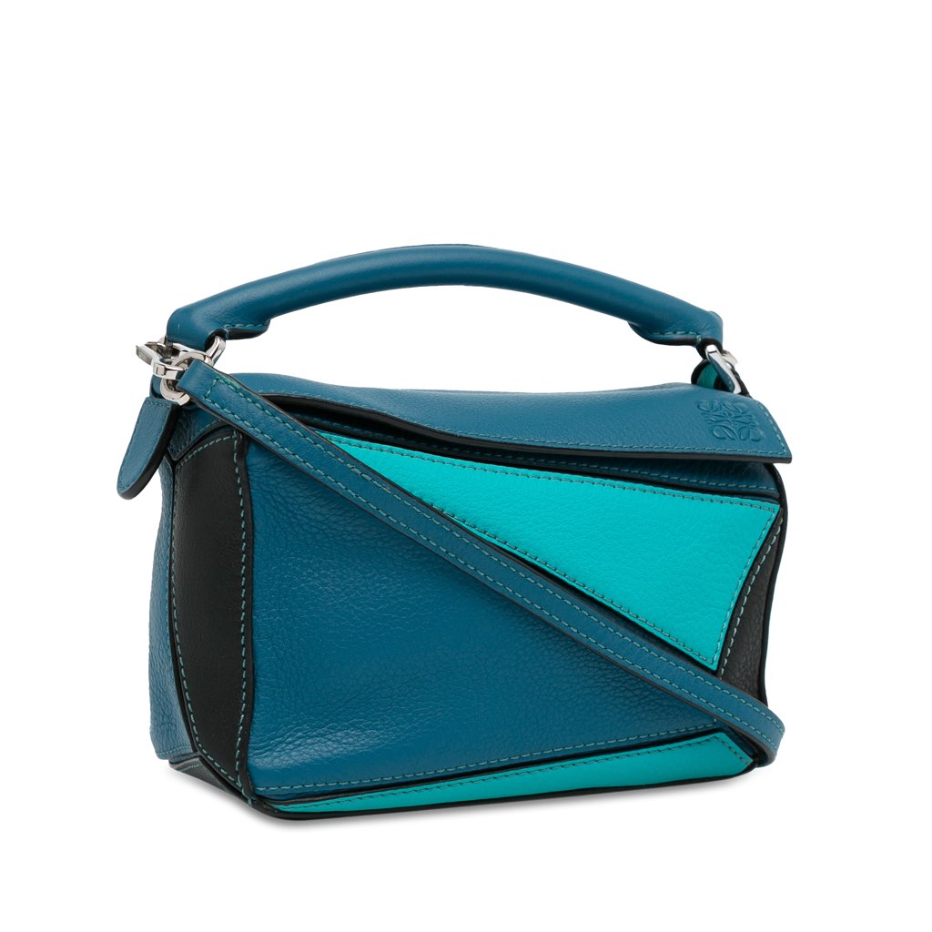 Loewe Mini Tricolor Calfskin Puzzle Satchel - 2