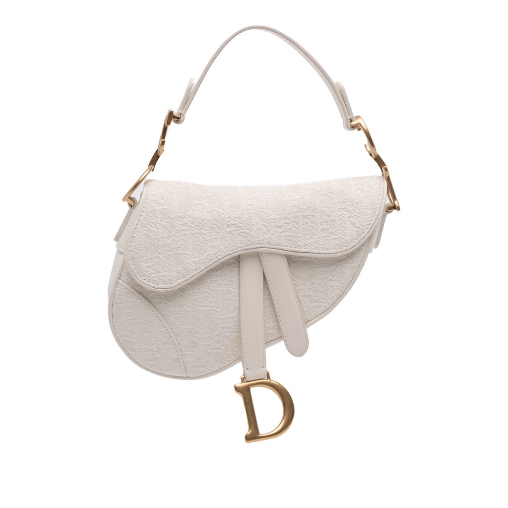 Dior Mini Oblique Canvas Saddle Bag