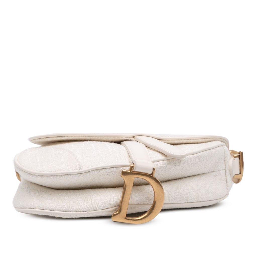 Dior Mini Oblique Canvas Saddle Bag - Image 6