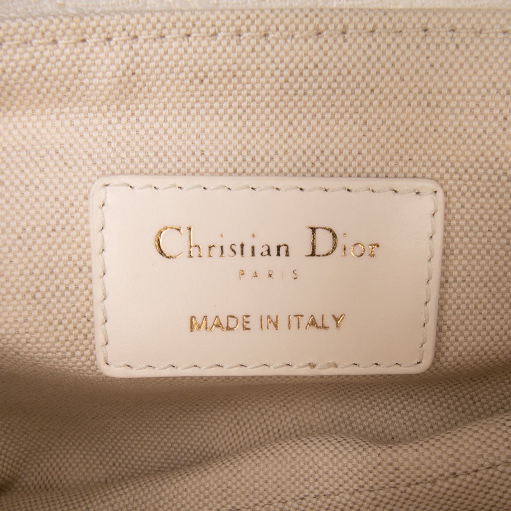 Dior Mini Oblique Canvas Saddle Bag - Side view
