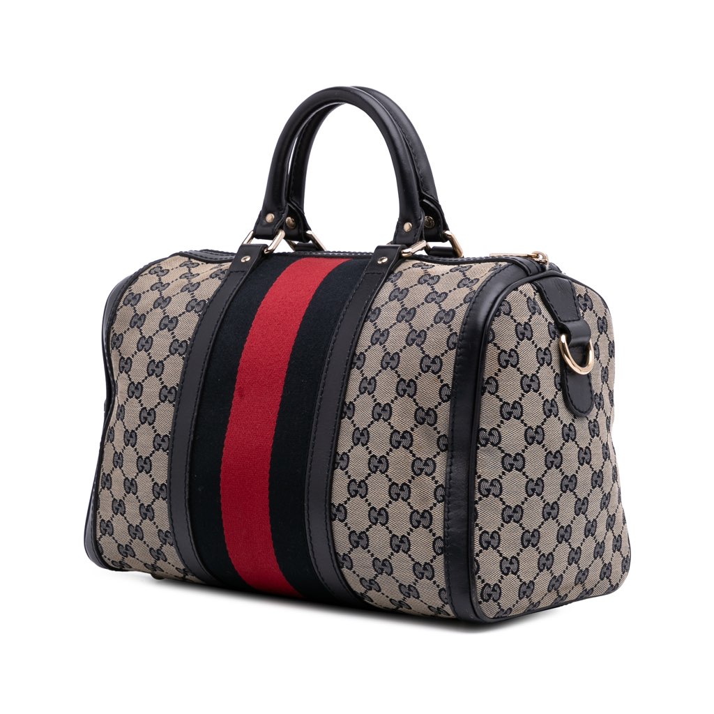 Gucci Medium GG Canvas Web Joy Boston Bag - 2