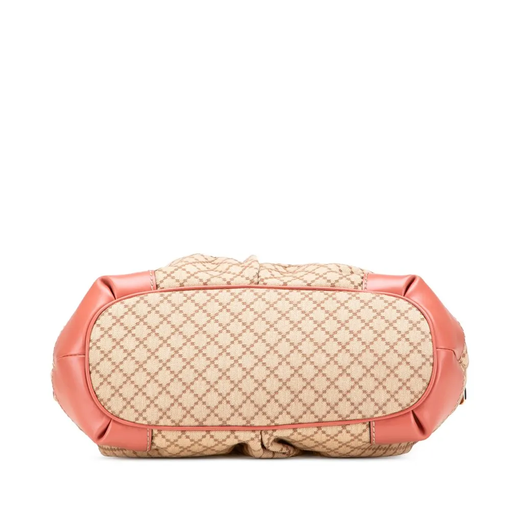 Gucci Diamante Canvas Sukey Satchel Brown Canvas Very good - Inside View