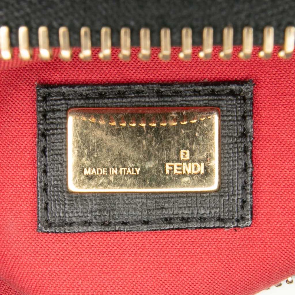 Fendi Zucchino Coated Canvas Charm Zip Crossbody - Side view