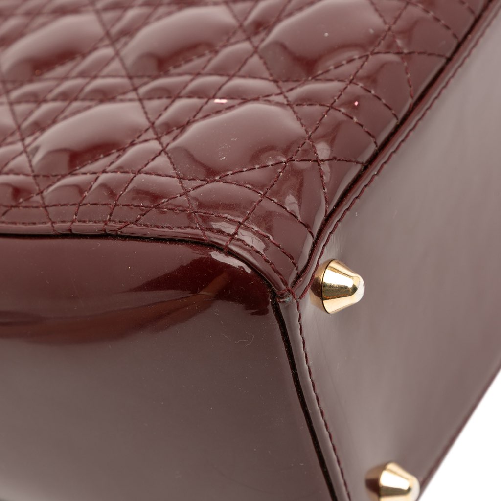 Dior Large Patent Cannage Lady Dior - Image 10