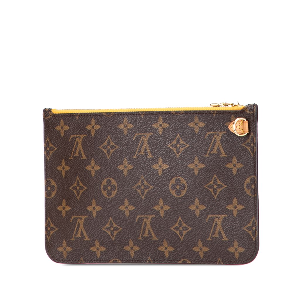 Louis Vuitton Monogram Neverfull Pouch - Back view