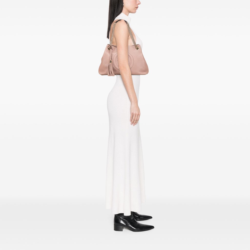 Gucci Medium Leather Soho Chain Tote - Image 13