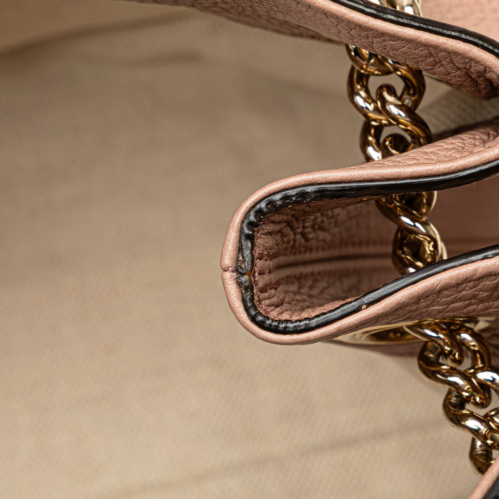 Gucci Medium Leather Soho Chain Tote - Side view