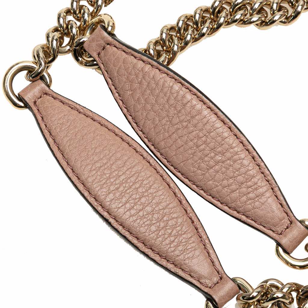 Gucci Medium Leather Soho Chain Tote - Image 11