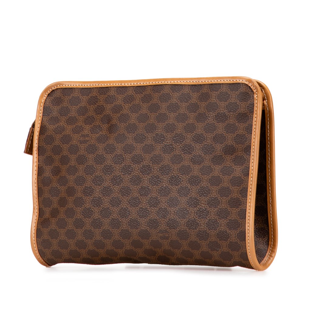 Celine Macadam Coated Canvas Clutch - 2