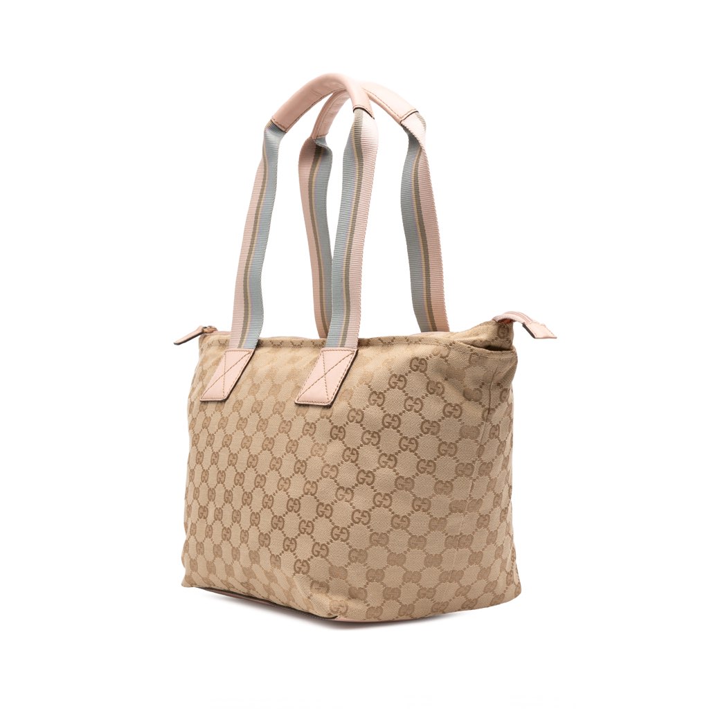 Gucci GG Canvas Web Tote - Back view