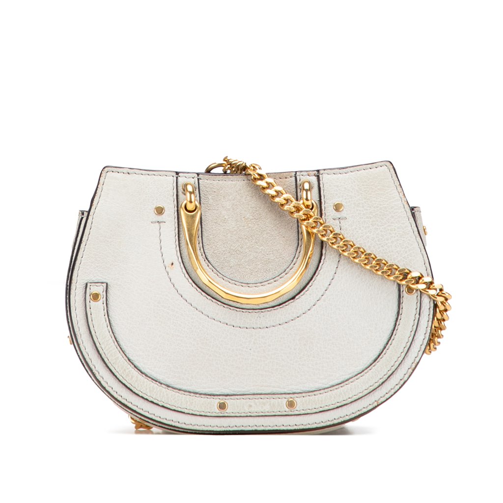 Chloé Mini Calfskin Suede Pixie Signature Satchel