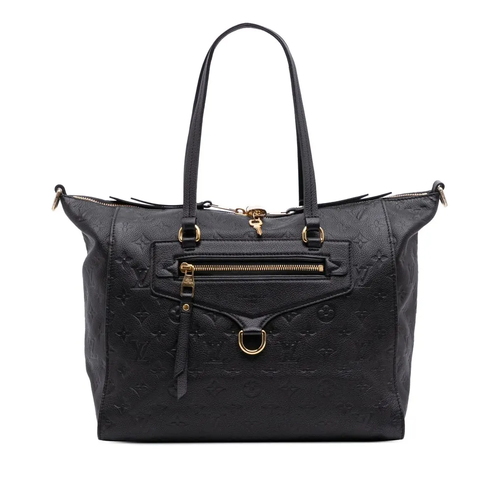 Louis Vuitton Monogram Empreinte Lumineuse PM Black Leather Good - Front View