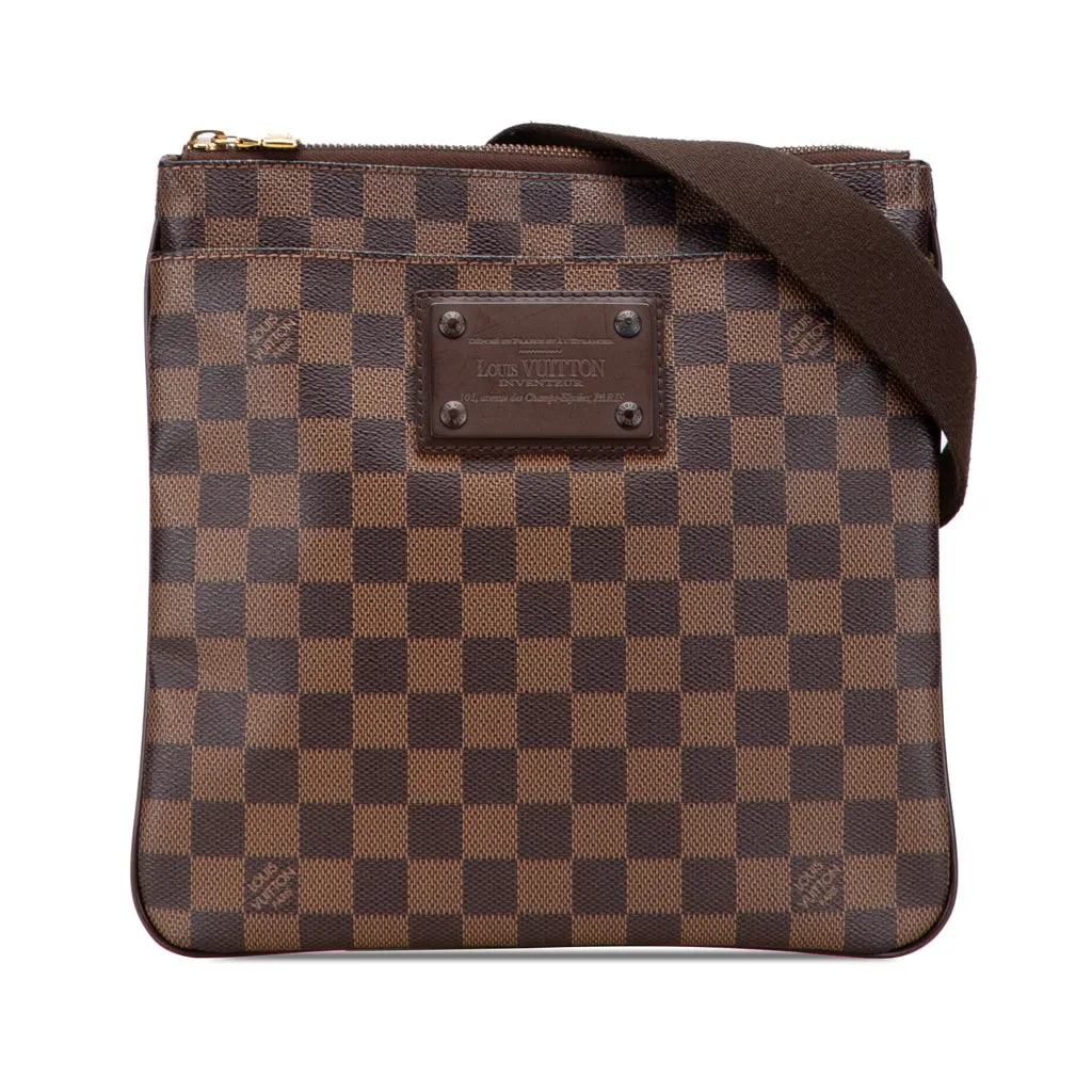 Louis Vuitton Damier Ebene Brooklyn Pochette Brown Canvas Very good - Front View