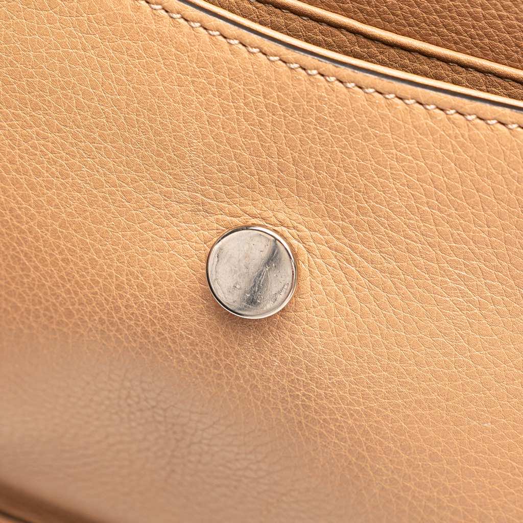 Gucci Medium Leather Bamboo Daily Crossbody - Image 10