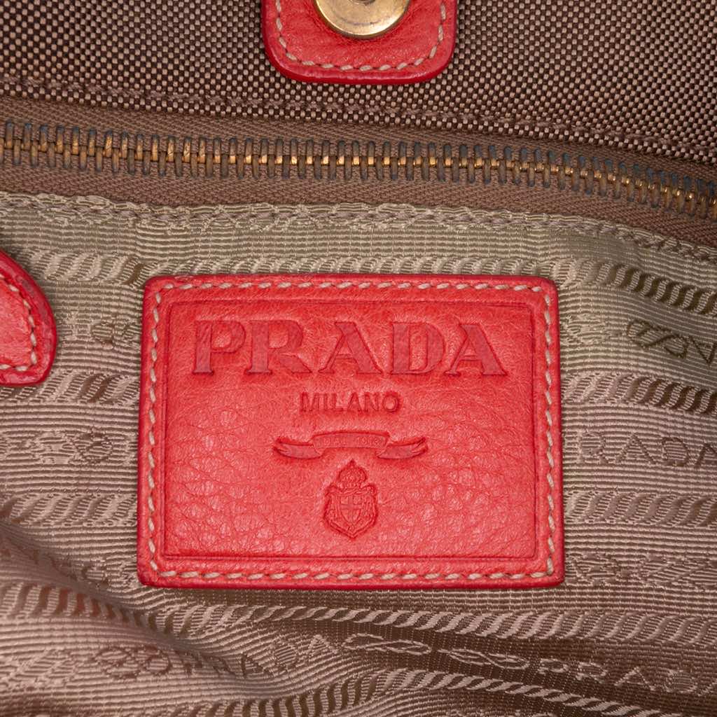 Prada Canvas Canapa Logo Bow Satchel - Side view