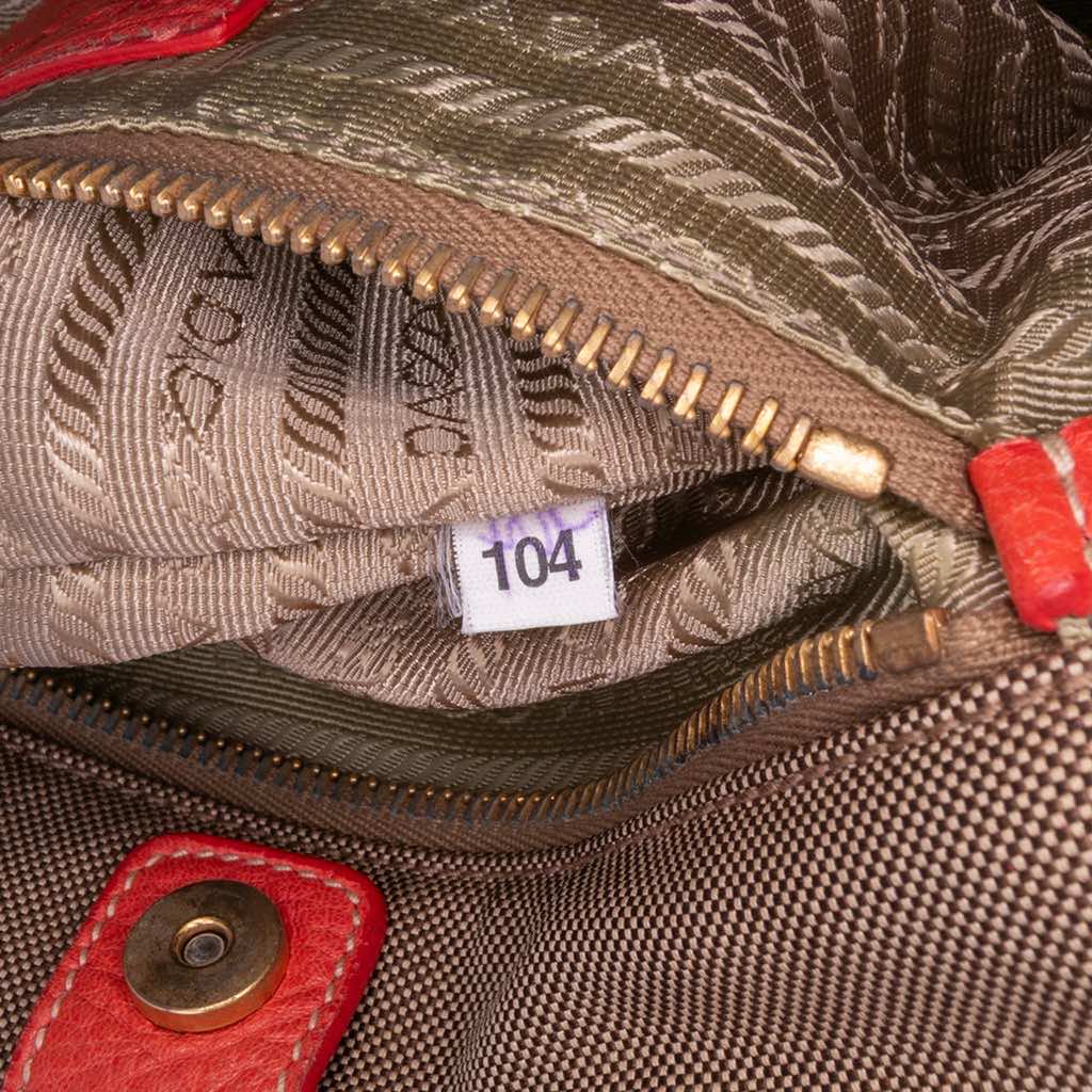 Prada Canvas Canapa Logo Bow Satchel - Detail 1