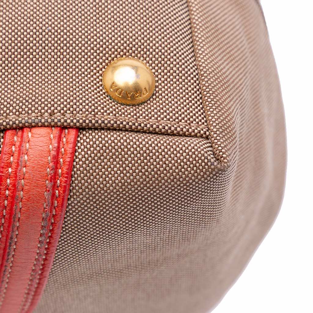 Prada Canvas Canapa Logo Bow Satchel - Detail 2