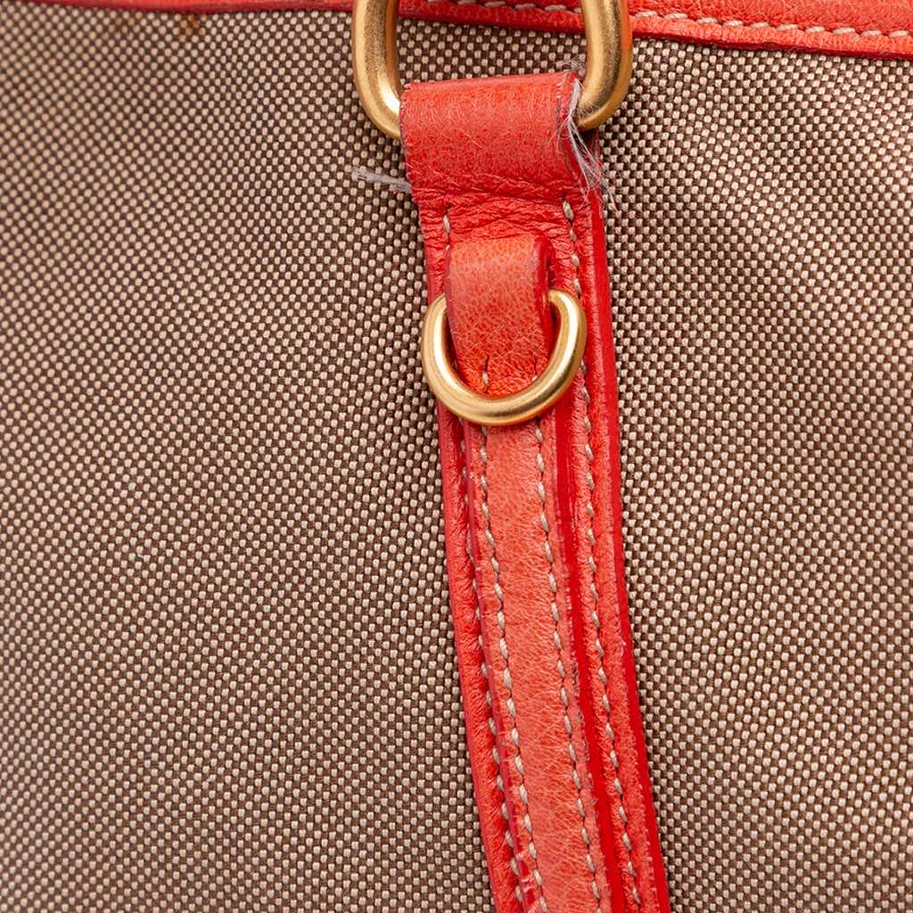 Prada Canvas Canapa Logo Bow Satchel - Image 12