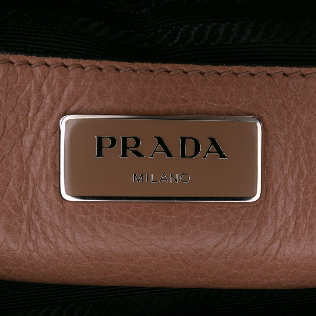 Prada Glace Calf Twin Pocket Satchel - Side view
