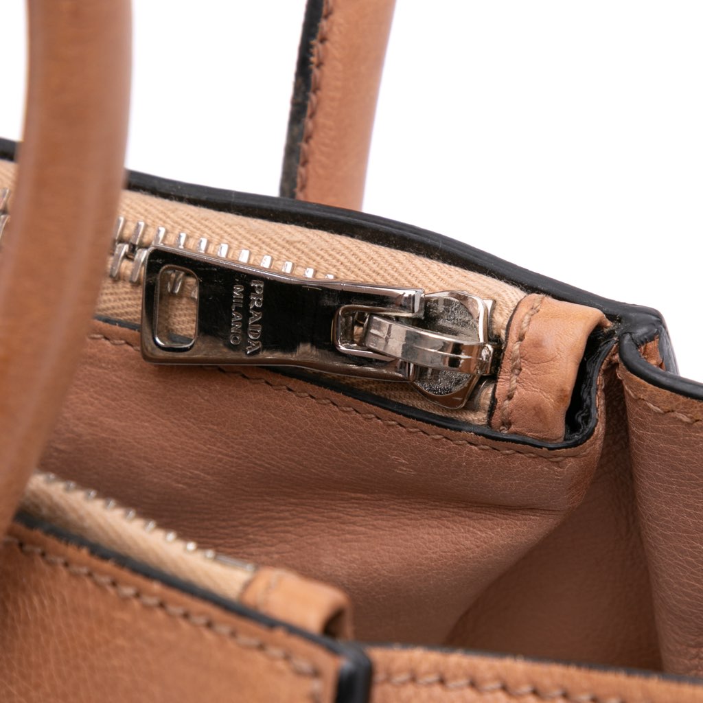 Prada Glace Calf Twin Pocket Satchel - Detail 2
