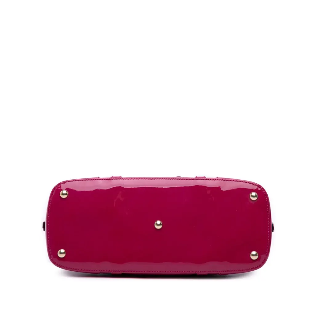 Gucci Medium Microguccissima Patent Nice Dome Satchel Pink Leather Good - Inside View