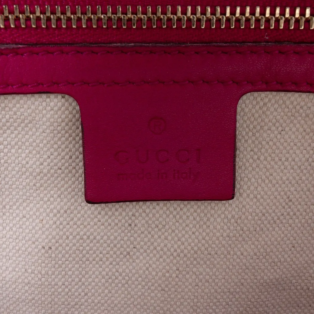 Gucci Medium Microguccissima Patent Nice Dome Satchel Pink Leather Good - Box View