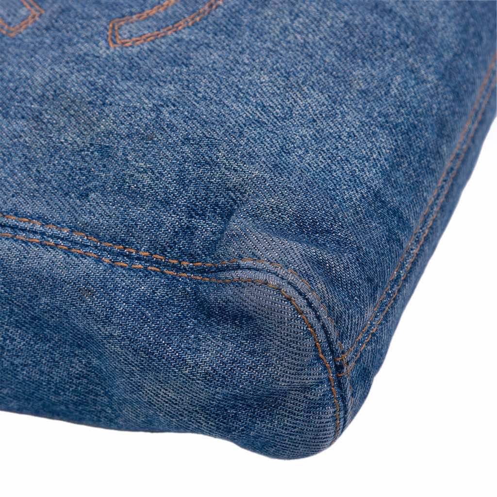 Chanel Small CC Stitched Denim Tote - Image 11