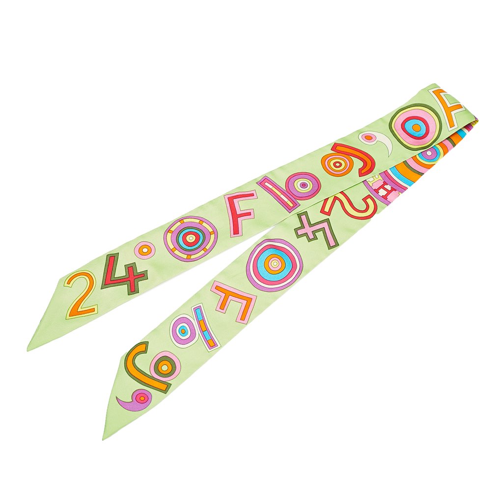 Hermès Tohu Bohu Silk Twilly Scarf