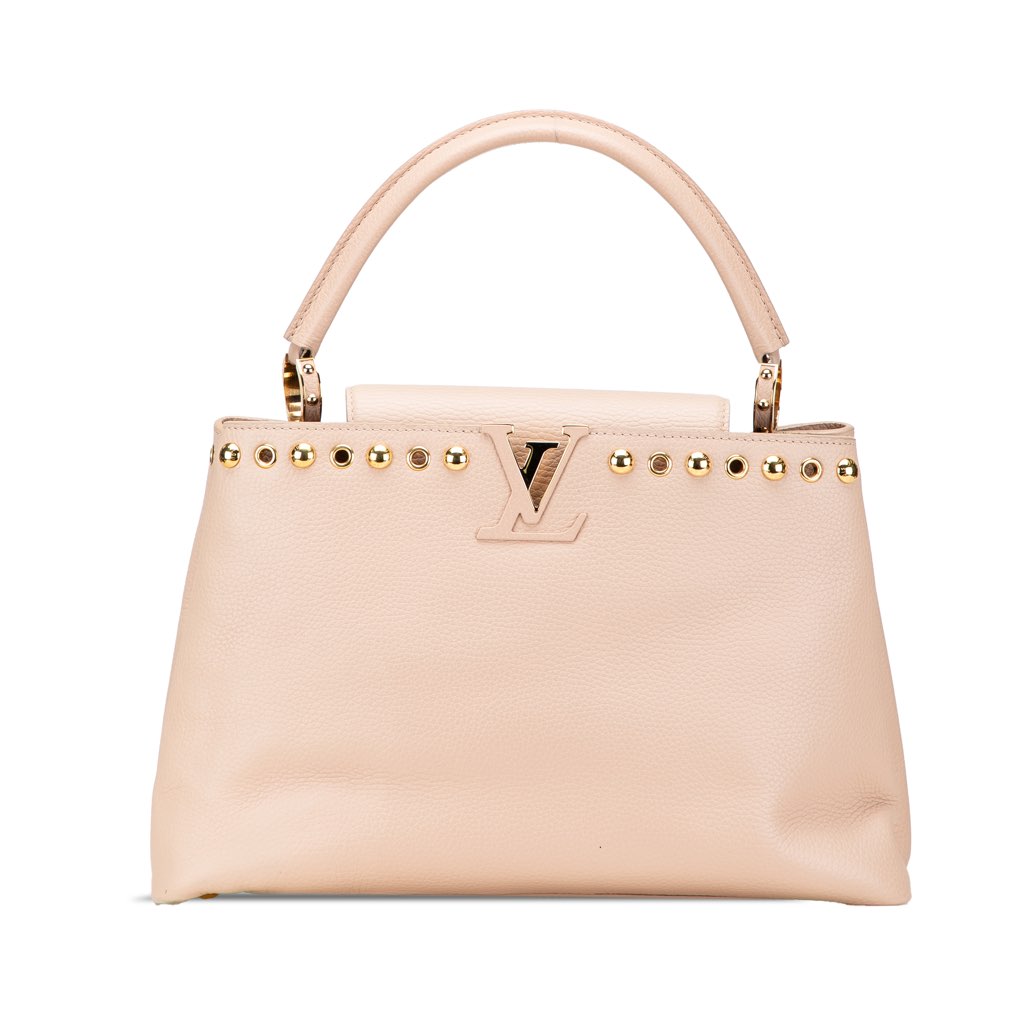 Louis Vuitton Taurillon Studdy Capucines MM