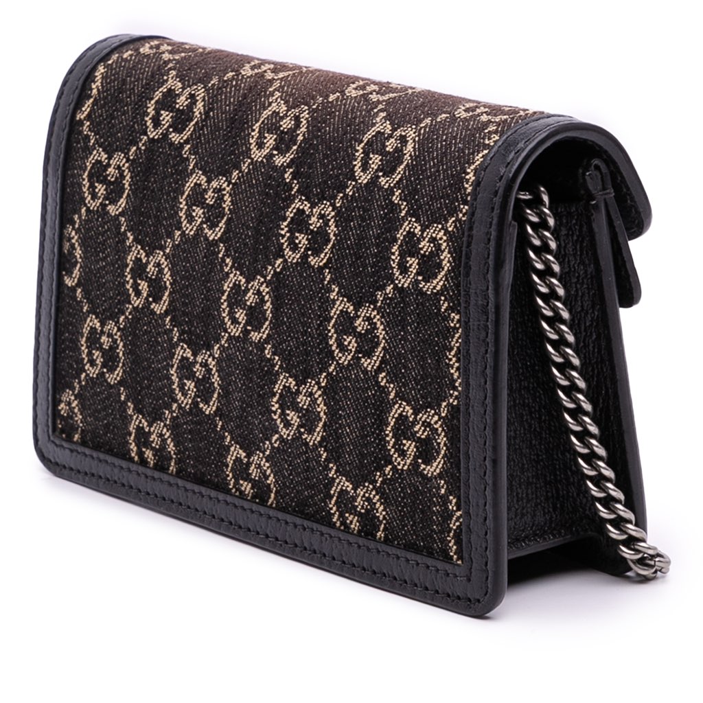 Gucci Mini GG Denim Dionysus Crossbody - Back view