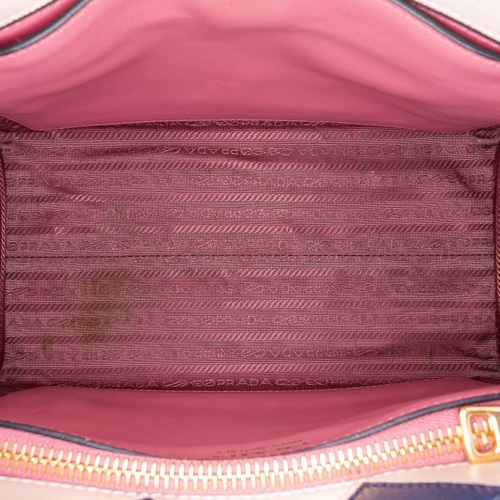 Prada City Calf Trimmed Saffiano Greche Paradigme Bag - 4