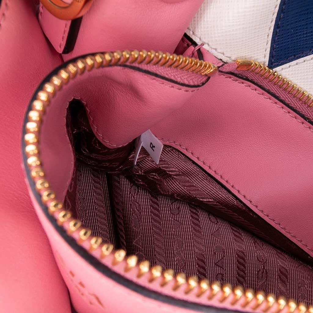 Prada City Calf Trimmed Saffiano Greche Paradigme Bag - Detail 2