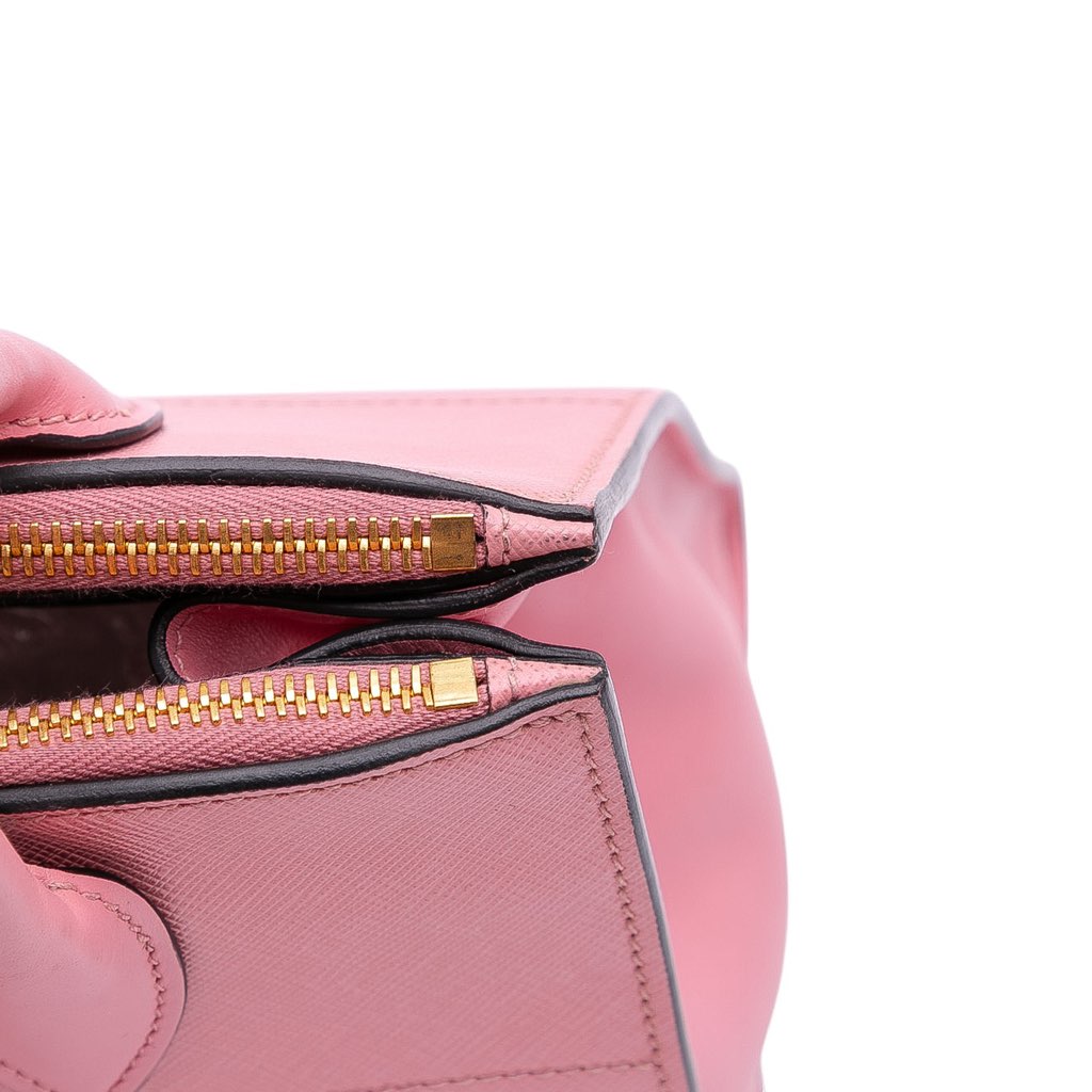 Prada City Calf Trimmed Saffiano Greche Paradigme Bag - Image 12